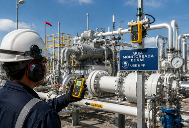 Monitoreo de gas en estación de compresión