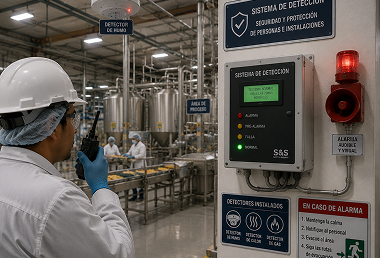 Sistema de detección en planta industrial alimentaria