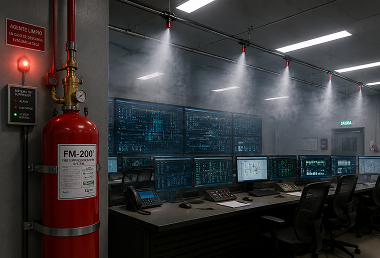 Sistema de supresión en sala de control de planta
